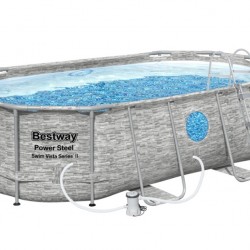 Piscina Power Steel Stone Swim Vista 427 x 250 x 100 cm cu accesorii Piscina Power Steel Stone Swim Vista 427 x 250 x 100 cm cu accesorii